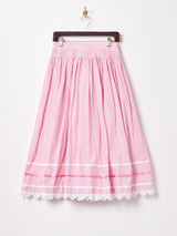 ストライプ チロルスカート