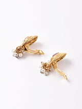 ビジュー スクエアイヤリング