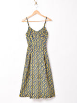 【2色展開】Meridian 小花柄 コーデュロイ キャミソールワンピース