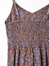 【2色展開】Meridian 小花柄 コーデュロイ キャミソールワンピース