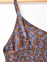 【2色展開】Meridian 小花柄 コーデュロイ キャミソールワンピース