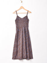 【2色展開】Meridian 小花柄 コーデュロイ キャミソールワンピース