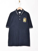 エンブレム刺繍 半袖 ポロシャツ