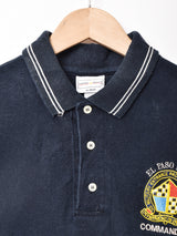 エンブレム刺繍 半袖 ポロシャツ