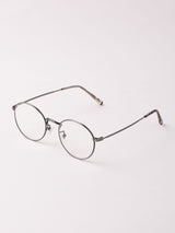 【3色展開】メタリックフレーム ボストンメガネ