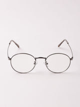 【3色展開】メタリックフレーム ボストンメガネ