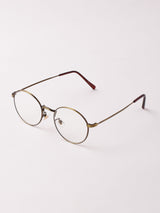 【3色展開】メタリックフレーム ボストンメガネ
