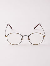 【3色展開】メタリックフレーム ボストンメガネ