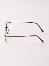 【3色展開】メタリックフレーム ボストンメガネ