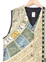 総柄 ビッグシルエット ベスト