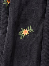 【2色展開】Meridian 刺繍 コーデュロイ キャミソールワンピース