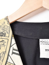 総柄 ビッグシルエット ベスト