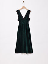 【2色展開】Meridian ベロア×レース ワンピース