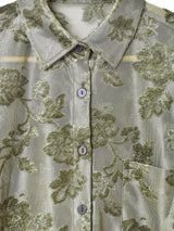 【3色展開】Meridian シアー 長袖ブラウス