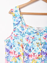 花柄 スリーブレスワンピース