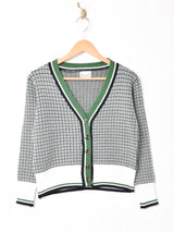 【3色展開】Elcamino チェック柄 ニット カーディガン