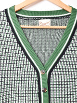 【3色展開】Elcamino チェック柄 ニット カーディガン