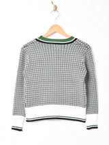 【3色展開】Elcamino チェック柄 ニット カーディガン