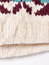 エクアドル製 総柄 ウールハンドニットセーター