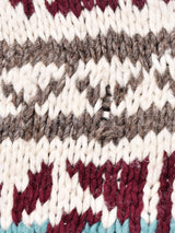 エクアドル製 総柄 ウールハンドニットセーター