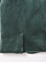 【3色展開】Meridian ベロア キルティングコート 切り替えフェイクファー