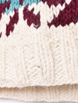 エクアドル製 総柄 ウールハンドニットセーター