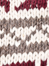 エクアドル製 総柄 ウールハンドニットセーター