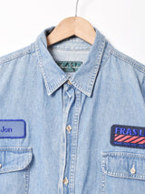 長袖ワークシャツ ワンピース