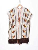 フリンジニットポンチョ