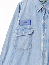 長袖ワークシャツ ワンピース