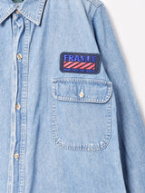 長袖ワークシャツ ワンピース