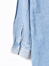 長袖ワークシャツ ワンピース