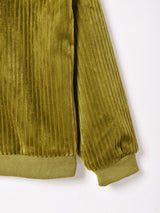 【4色展開】Backers ストライプ ベロア リブトップス