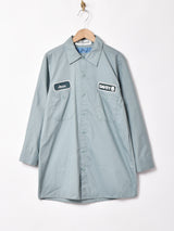 長袖 ワークシャツ ワンピース