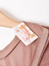 イギリス製 ベルト付き スタンドカラー 長袖ワンピース