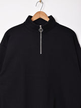 【5色展開】Trombones ハイネック ハーフジップスウェット
