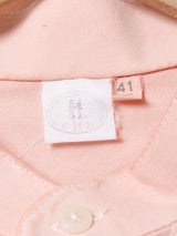 後染め 長袖 バンドカラーシャツ