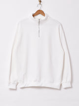 【5色展開】Trombones ハイネック ハーフジップスウェット