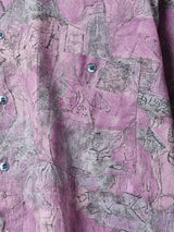 総柄 長袖シャツ