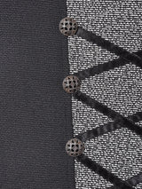 レースアップ風デザイン スリーブレスワンピース