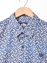 ジオメトリー柄 長袖シャツ