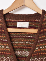 【2色展開】Backers フェアアイル柄 カーディガン