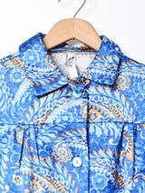 ペイズリー柄 長袖パジャマシャツ