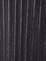 ストライプ メタリック ボリュームスリーブ 長袖ブラウス