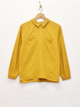 後染め イタリア製  ボーダーデザイン 長袖シャツ