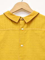 後染め イタリア製  ボーダーデザイン 長袖シャツ