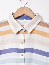 ボーダー 長袖シャツ