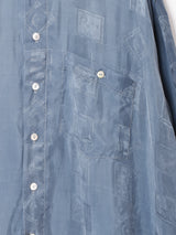 織柄 長袖シャツ