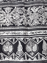 モノトーン 総柄 長袖シャツ