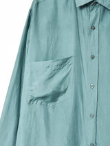 長袖 シルクシャツ